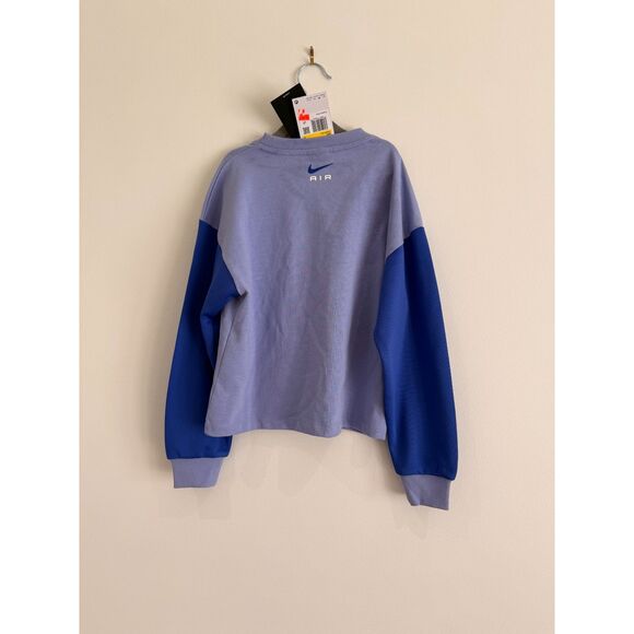 NWT Nike Air Girls Crewneck Sweatshirt - Sz. S Purple - Picture 2 of 3